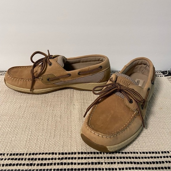 EASTLAND / Soltice Tan Leather Boat Shoes Size 7 - Picture 6 of 8